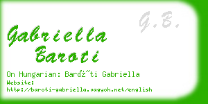 gabriella baroti business card